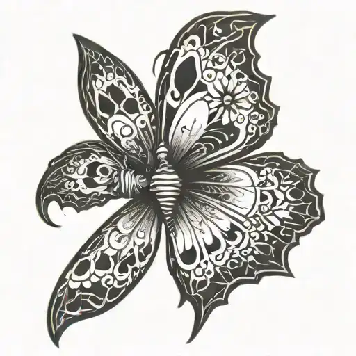 Butterfly Made Of Skull