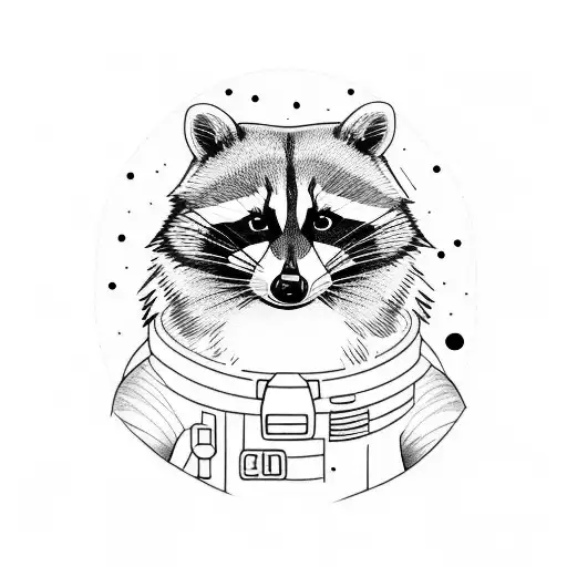 Raccoon In Space