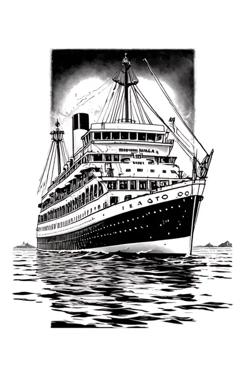 Queen Mary Boat Floating