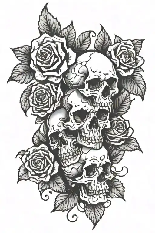One Skull And Four Roses