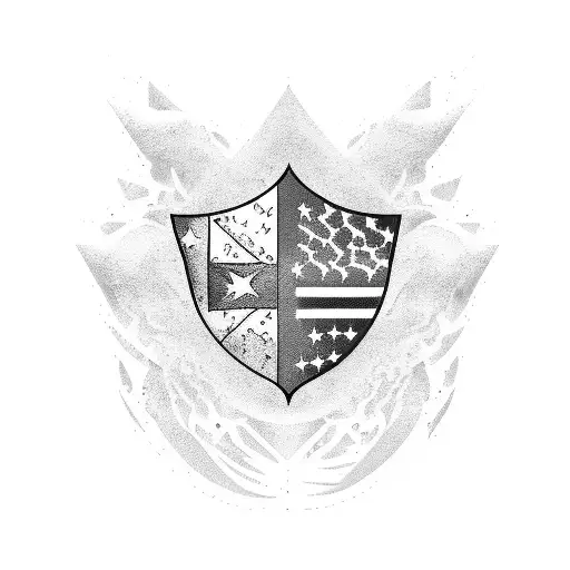 Puerto Rican Flag With Waterfall