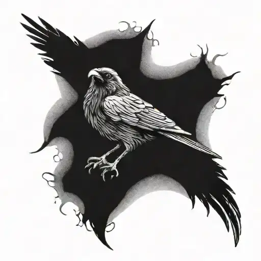 Three-eyed Raven Flying