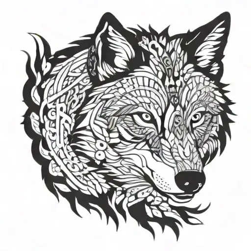 A Wolf Silhouette Made Entirely Of Intricate Book Pages