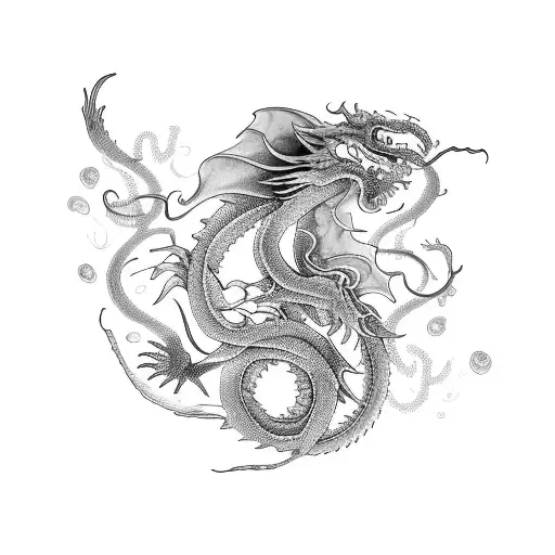 Mixed Dragon And Jellyfish