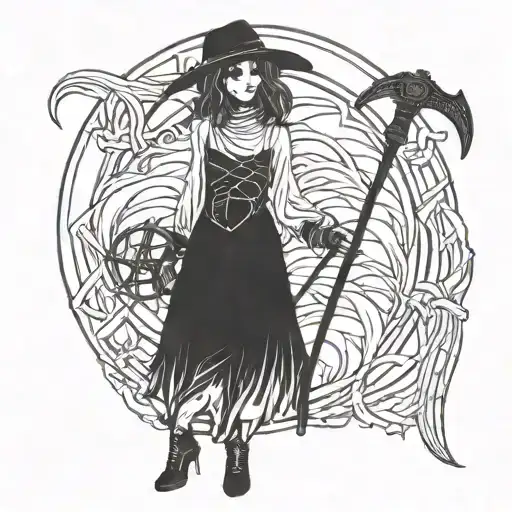 Scary Girl With Scythe