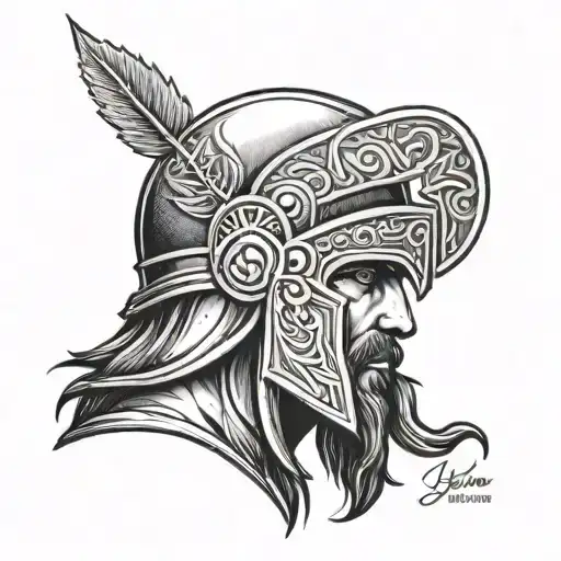 Jesus As A Spartan Helmet