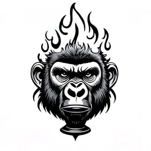 Gorilla Vase Flame