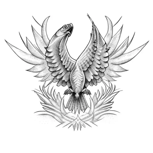 Fish Eagle Wings Spread