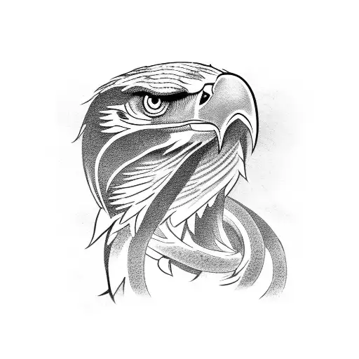 Eagle Attacking Snake