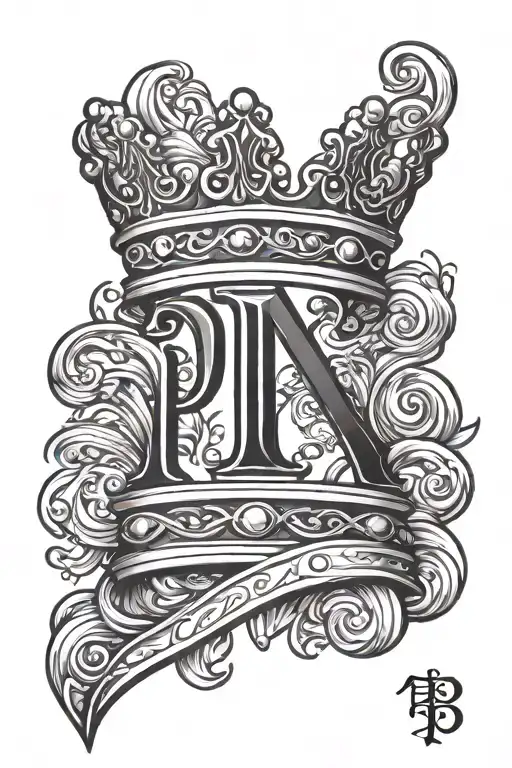 King Crown Letter P