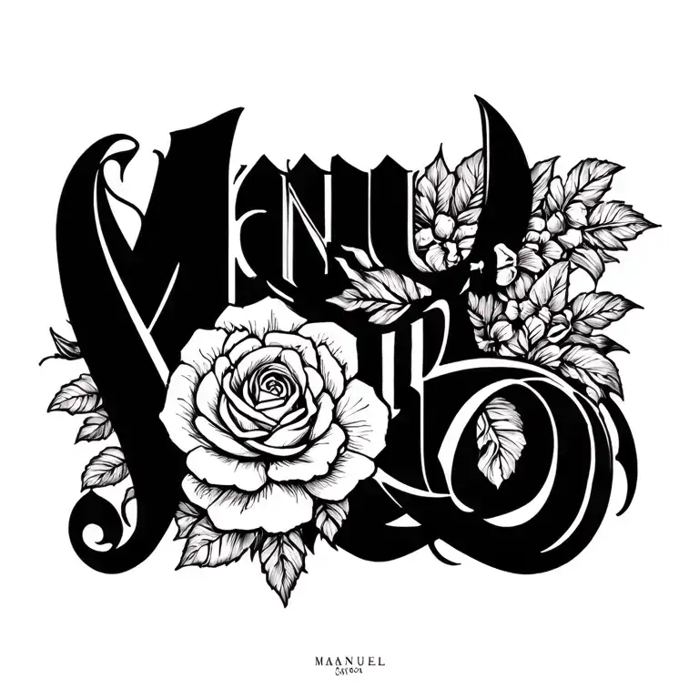 Name Tattoo Manuel