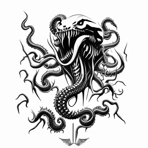 Sharp Big Blade Axe Inspired By Venom And Cthulhu