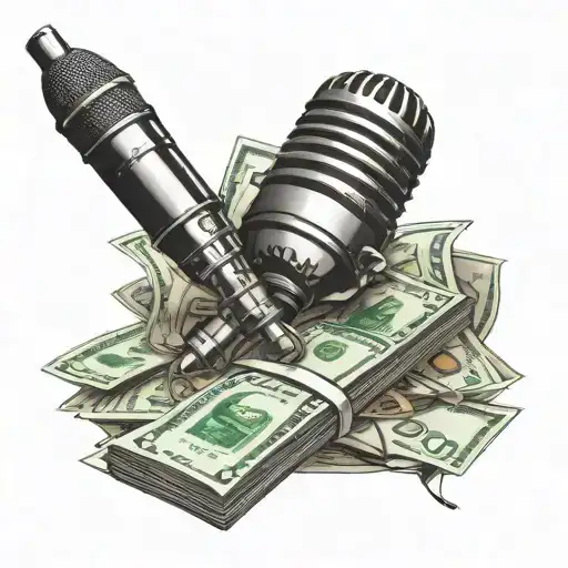 Incorporate A Microphone And A Stack Of Cash In A Creative Way