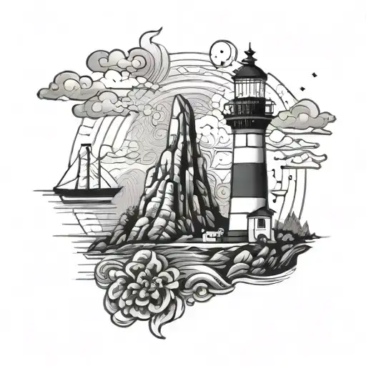 Light House Surrounded Travel Landmarks
