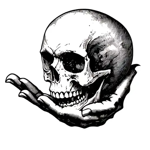 Angle Holding A Skull