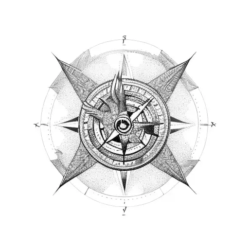 Dragon With A Compass
