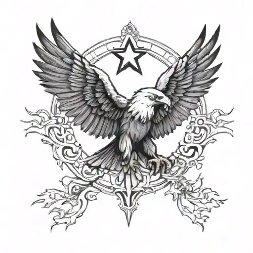 Eagle And Turkish Flag