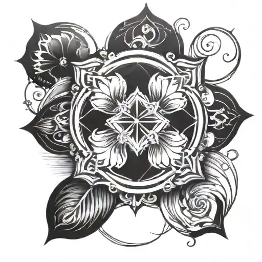 Black Line With Blessed In The Center