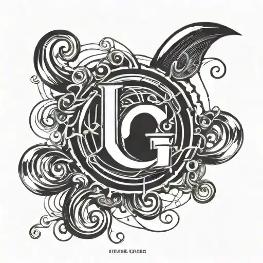 A Futuristic Design Combining The Letter 'G' And The Word 'Love' In A Sleek And Modern Way