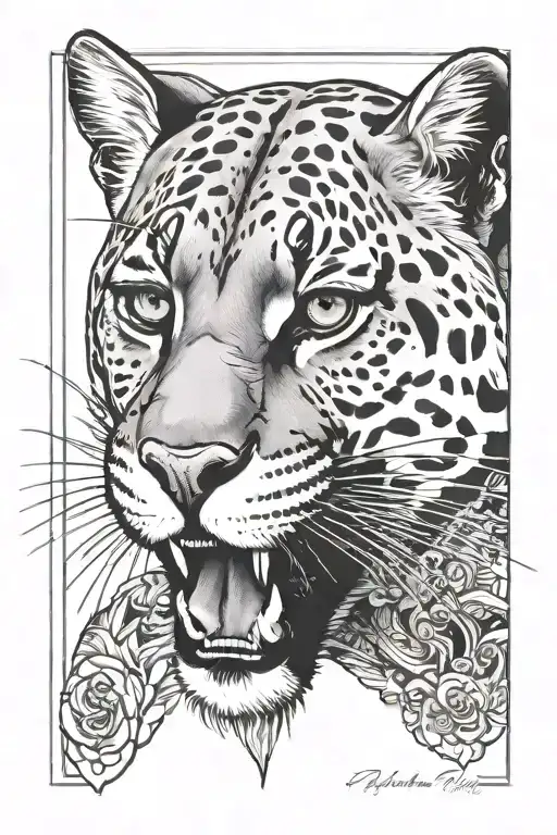 Florida Panther With Face Tattoos Taking A Mugshot