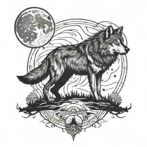 Wolf And The Moon Shining