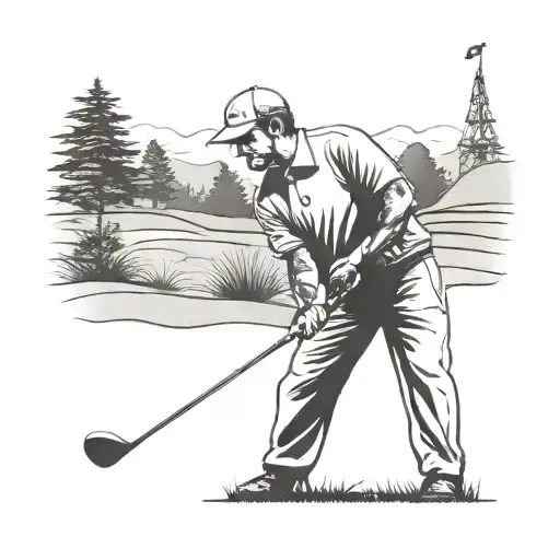 Golfer On Golf Course