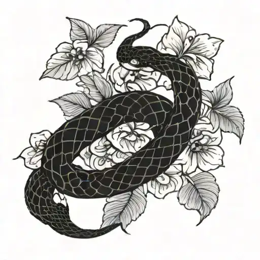 Snake With Small Flowers