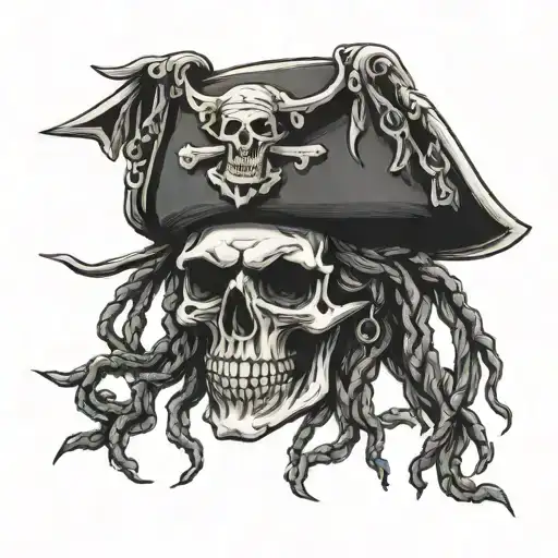 Pirate Skull With Dreads