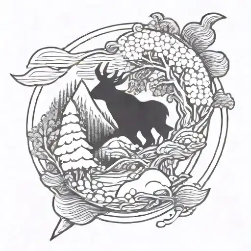 Pine Forest Calf Sleeve Simple