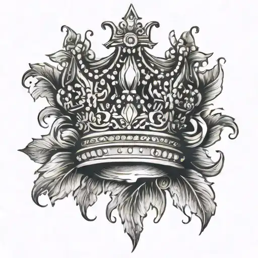 Crown With Date Below It On Forearm Tattoo Design