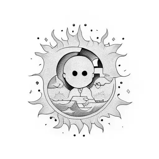 Family Tatto Wife And Sun