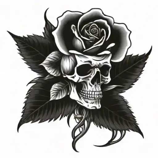 Rose And Big Skull