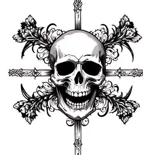 A Skull With A Cross