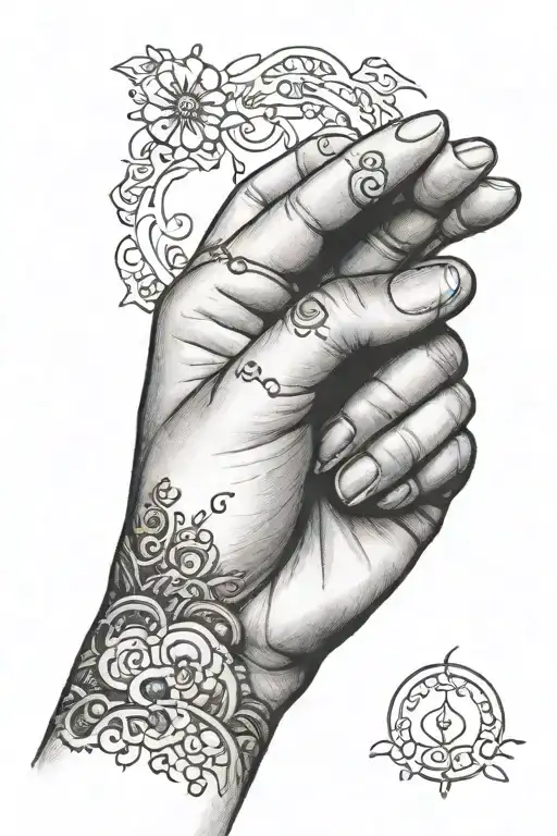 Preemie Baby Hand Holding Adult Finger