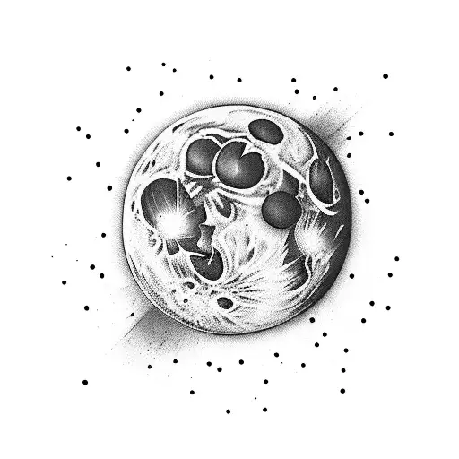 Single Realistic Full Moon