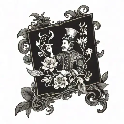 The Magician Tarot Card With Flowers Around It