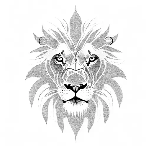 A Futuristic Lion With Protective Armor