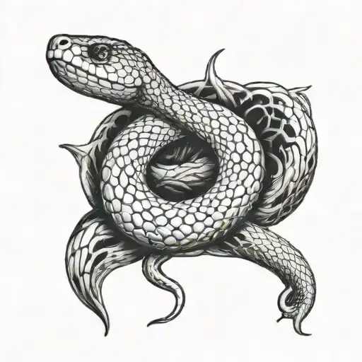 Snake With Hatch On Hand