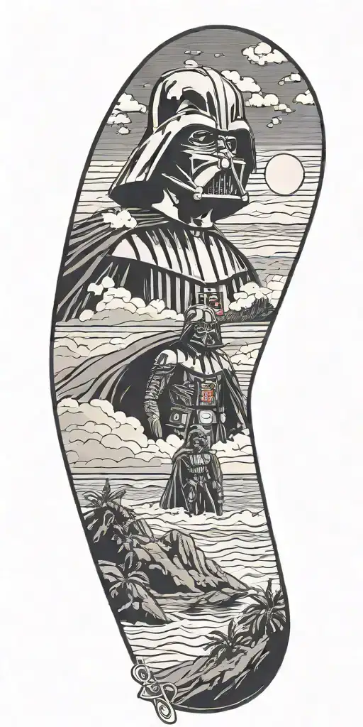 Darth Vader At The Beach Landscape