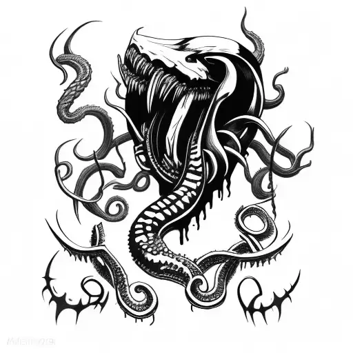 Axe Inspired By Venom And Cthulhu