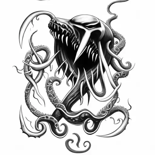 An Axe Inspired By Venom And Cthulhu