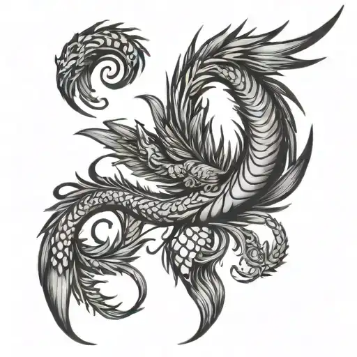 Phoenix With Scorpion Tail Wrapped