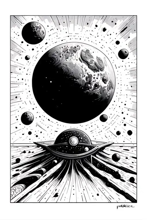 Outer Space With Mars