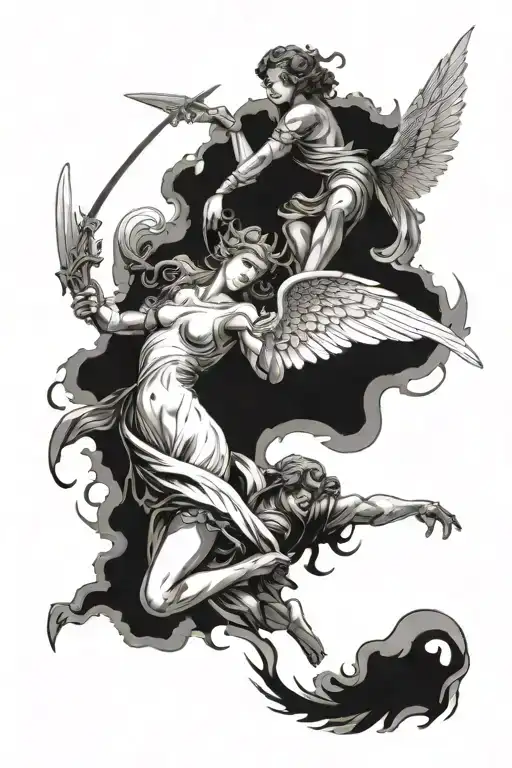 Angel Vs Demo Human Character