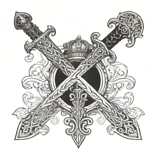 Single Irish Sword With Irish Crown