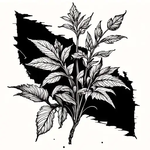 Plants Growing From A Broken