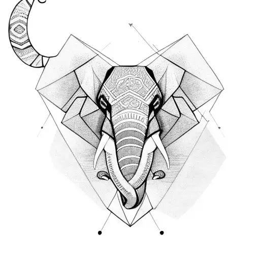 Geometrical Elephant Head