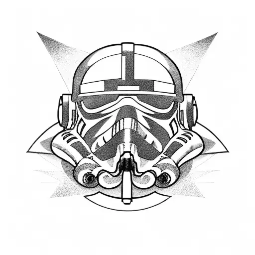 A Star Wars Themed Movie Reel With A Blackwork Style