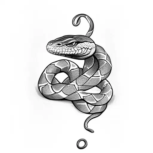 Snake Wrapped Around Body