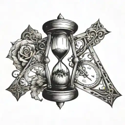 Hourglass Inside A Crosshair